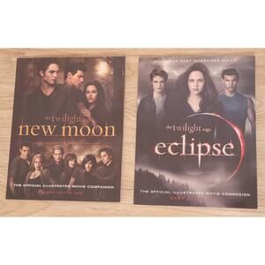 Lot Of 2 Twilight Saga- New Moon and Eclipse, Movie Companion Books Pre-owned